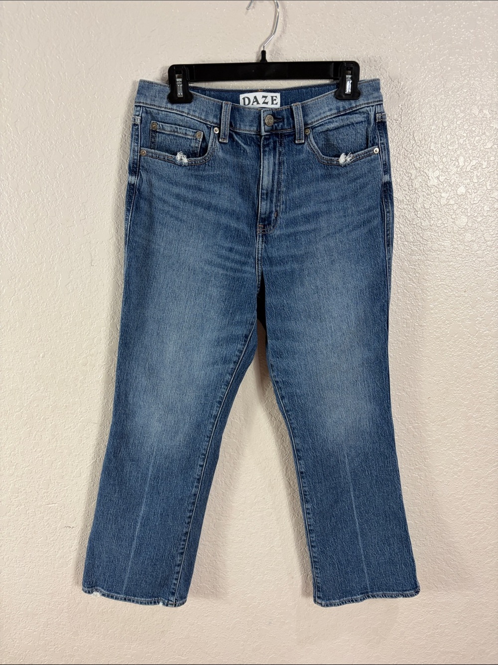 DAZE,Size 29,Women's Mid Wash Straight Jeans - Blue